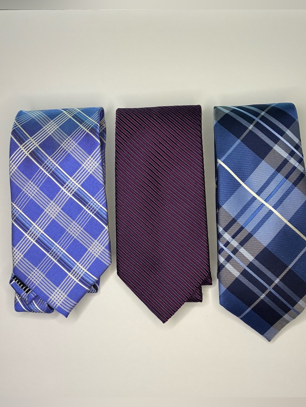 Lot of 3 nicely condition NAUTICA SILK MENS TIES Stripes, Plaids, Checked